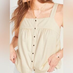 NWT OLD NAVY Sz 4X  ecru twill top